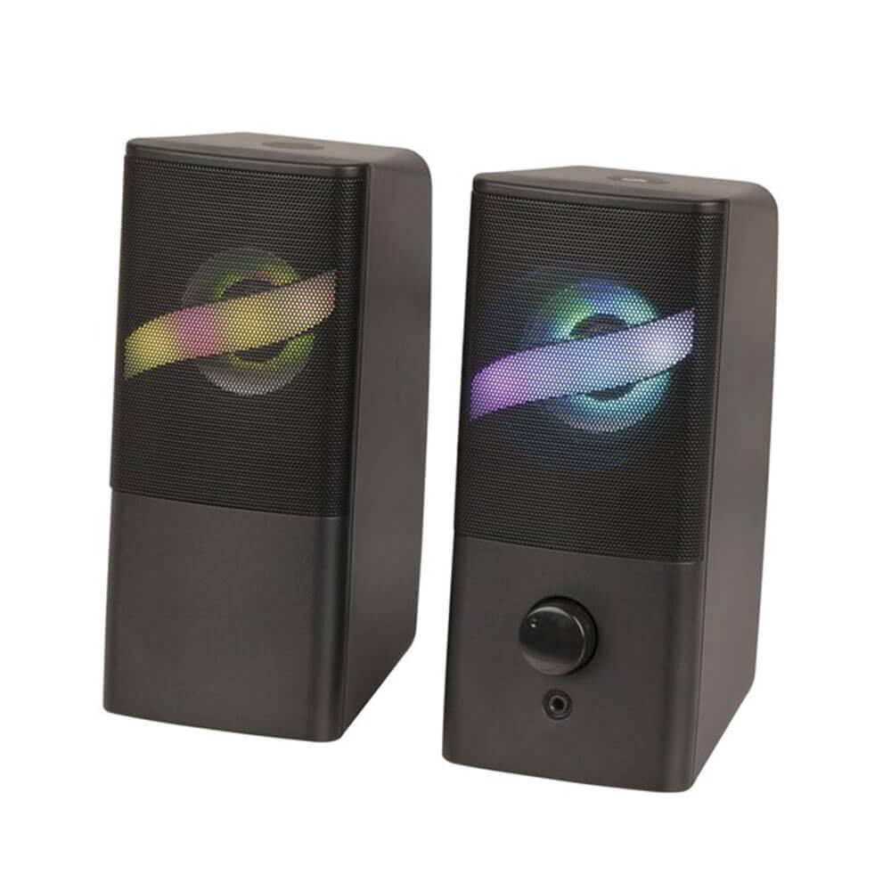 2-Channel Usb Powered Pc Speaker With Rgb Lighting  |  Music Indoor Music