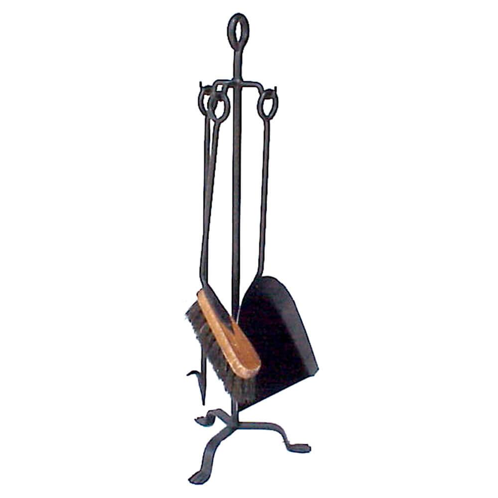 2 Piece Black Riviera Fire Tool With Stand  |  Barbeques Barbeques Barbeques