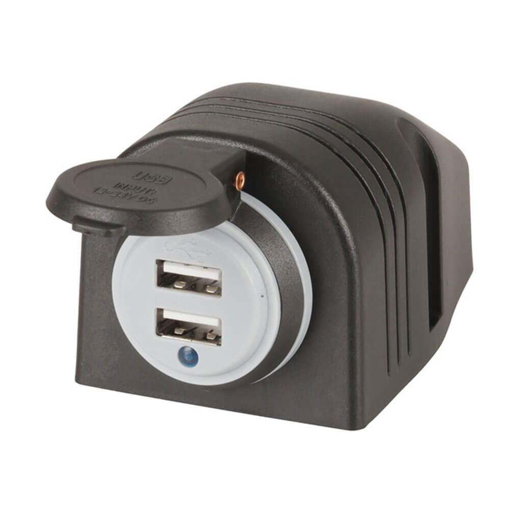 2 Usb Charger Skt W/ Dust Cap & Power Indicator For Vehicles  |  Chargers & Adapters Chargers & Adapters Chargers & Adapters