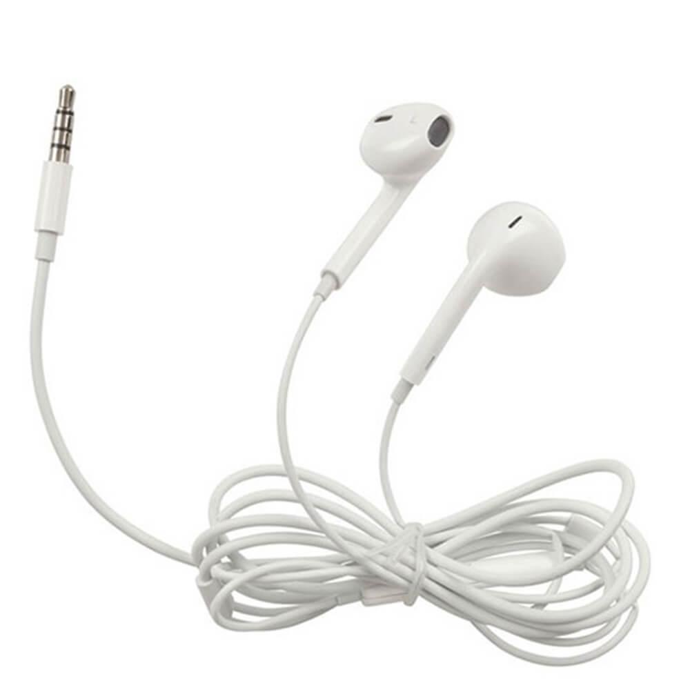 3.5Mm Stereo Earphones W/ Microphone/Volume Control (White)  |  Phones & Accessories Indoor Phones & Accessories