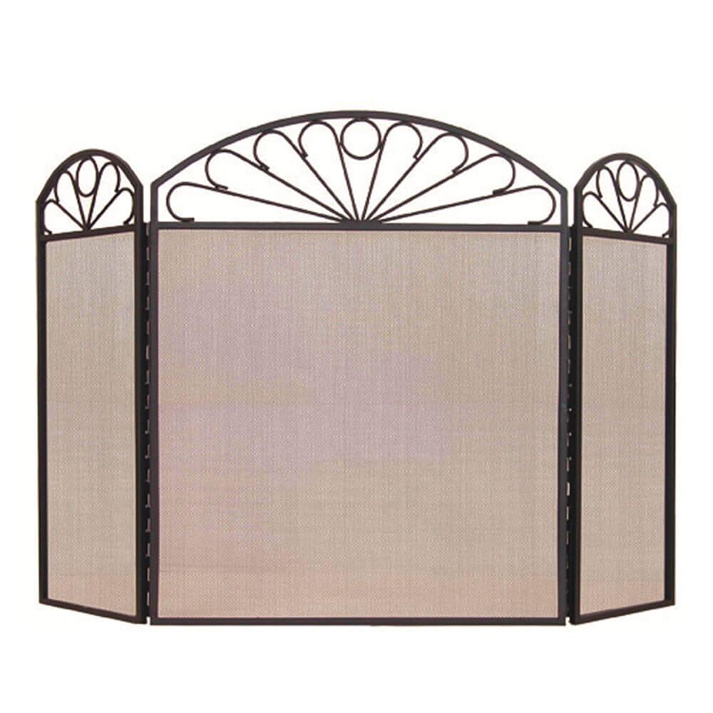 3 Fold Heavy Duty Black Pattern Fire Screen (84Cm H)  |  Barbeques Barbeques Barbeques