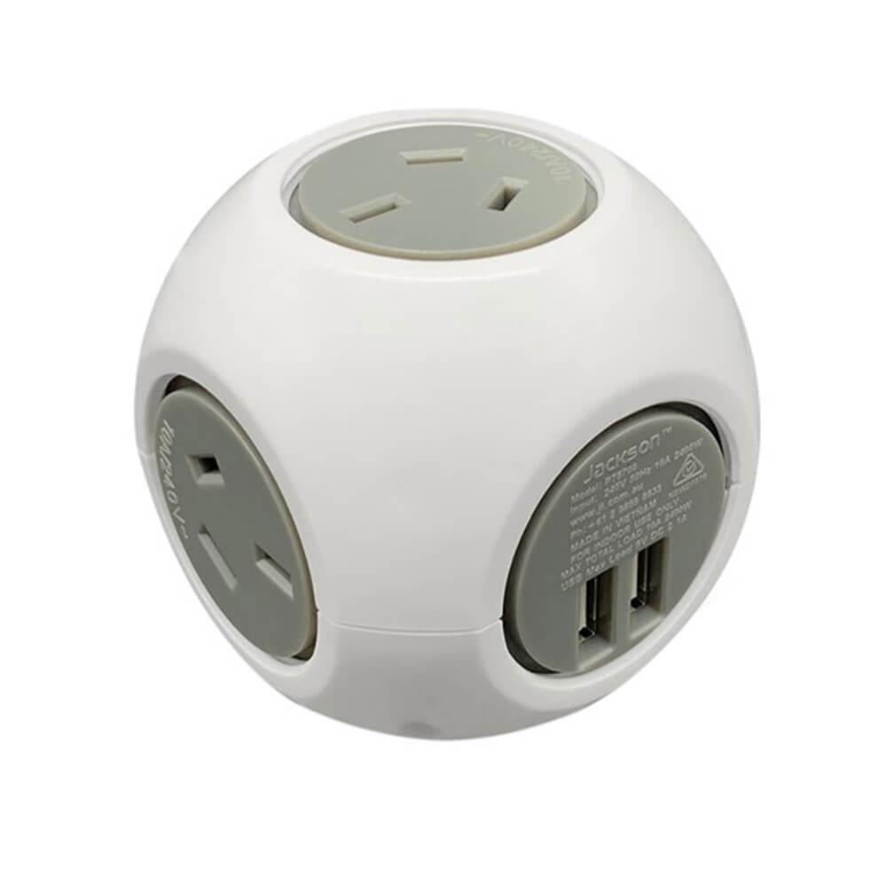 4 Outlet 2 Usb Ports Power Block (White)  |  Chargers & Adapters Chargers & Adapters Chargers & Adapters