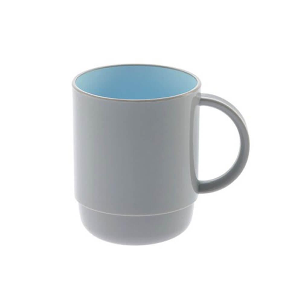 450Ml Grey And Blue Plastic Mug Blu/Gry  |  Drinking & Bar Drinking & Bar Drinking & Bar