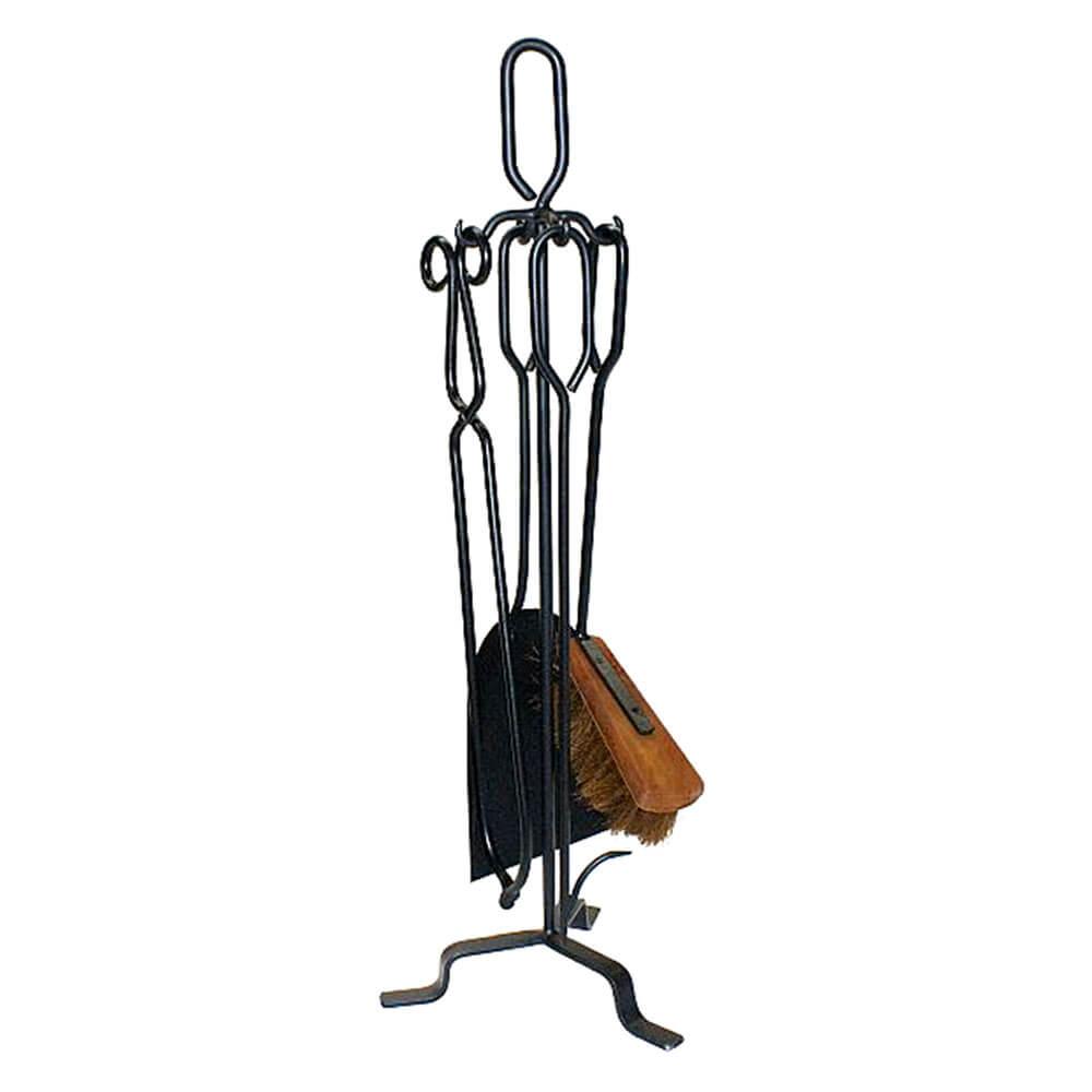 4Pc Fire Tool Set W/ Stand & Tongs (24X24Cm)  |  Barbeques Barbeques Barbeques