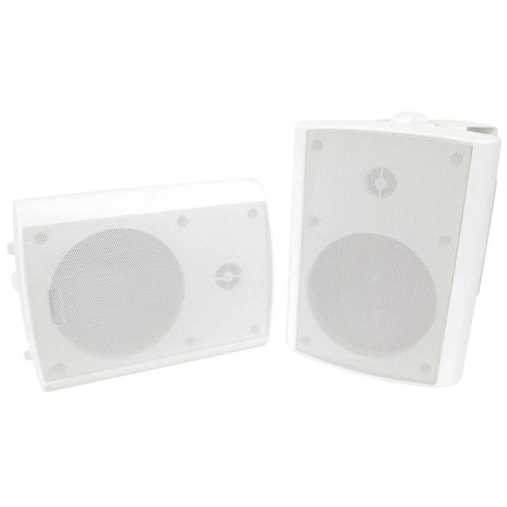 5" Indoor Outdoor 2-Way Adjustable Speaker W/ Mount (White)  |  Music Indoor Music