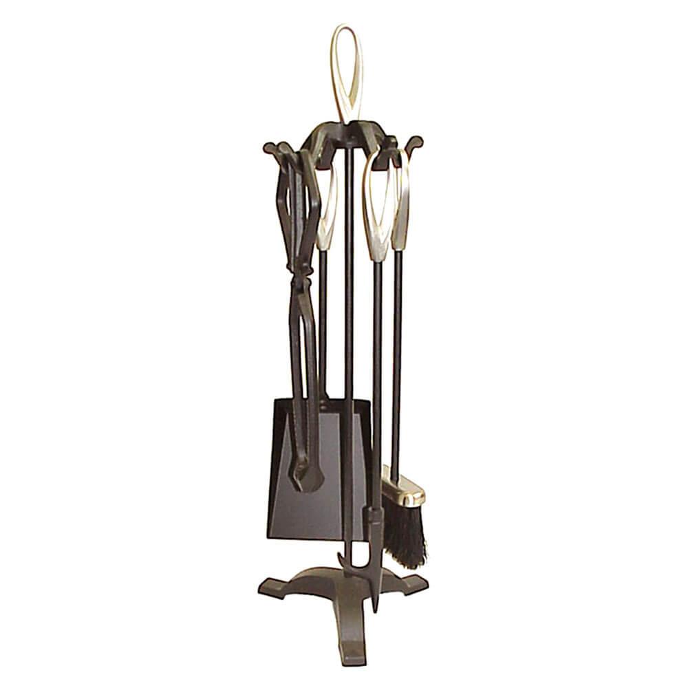 64Cm 5Pc Tool Set W/ Stand (Black/Pewter)  |  Barbeques Barbeques Barbeques