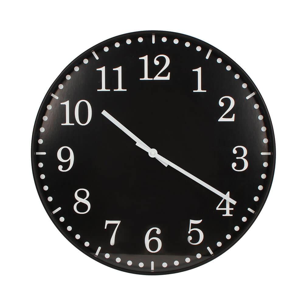 Acton Clock Black (51X51X6Cm)  |  Wall & Alarm Clocks Indoor Wall & Alarm Clocks