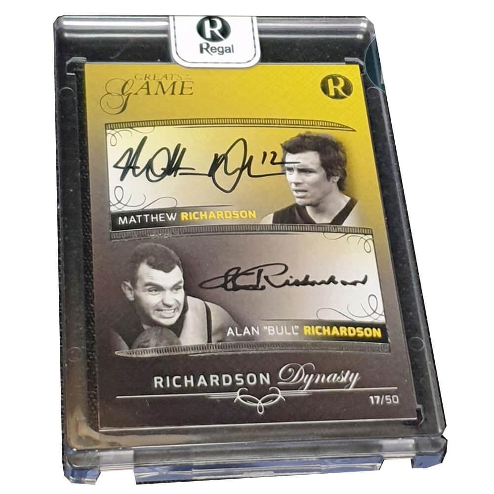 Aussie Rules Greats Of The Game Dynasty Richardson Sign Card  |  Novelty Signs Indoor Novelty Signs