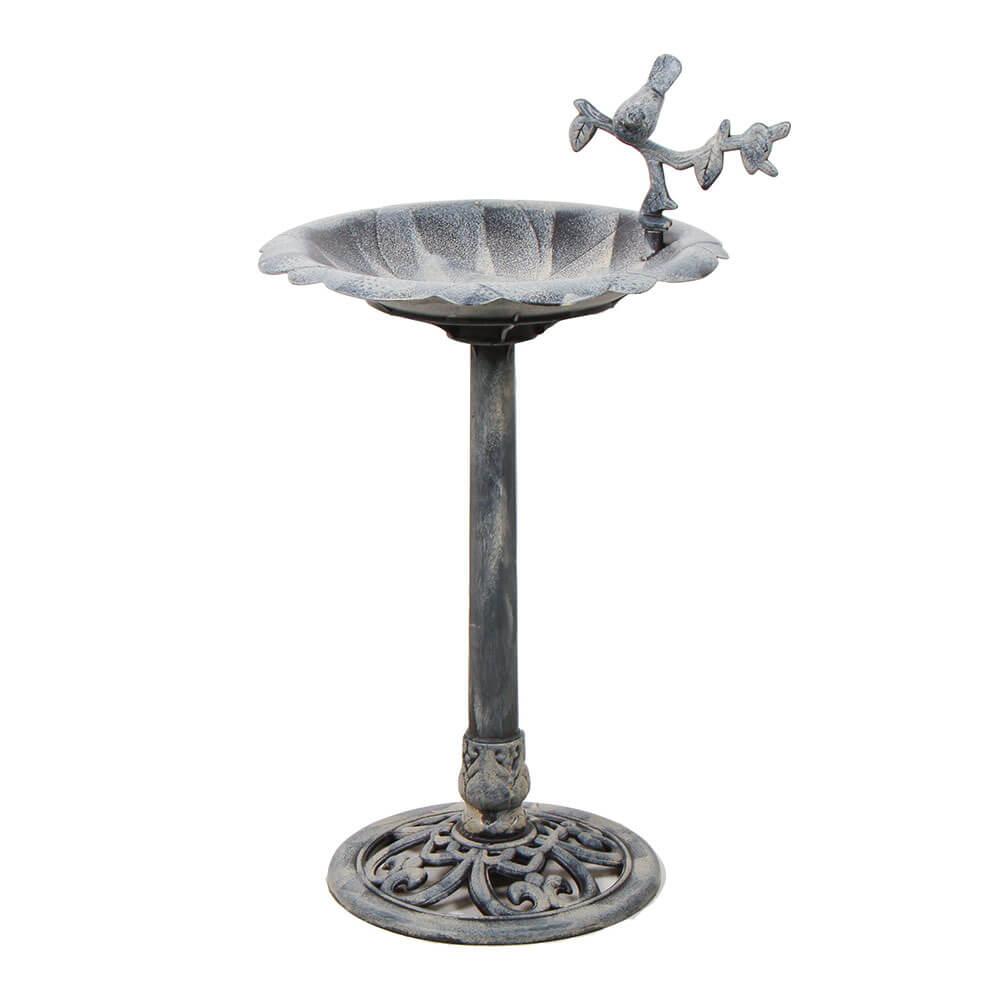 Bird Bath Garden Statue Grey (84X50Cm)  |  Gardening Gardening Gardening