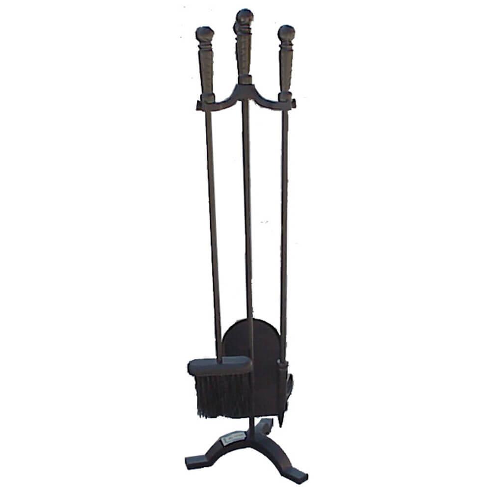 Black 3Pc Fire Tool Set W/ Stand (72Cm)  |  Barbeques Barbeques Barbeques