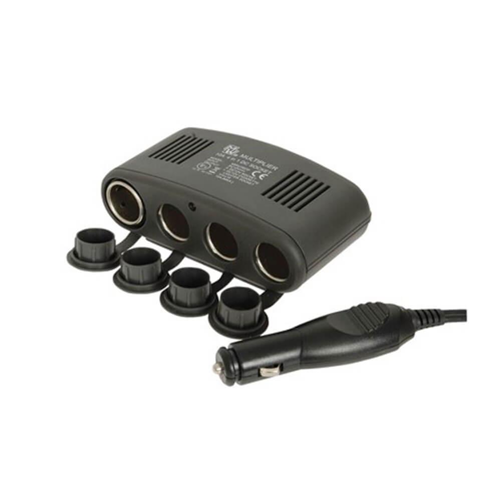 Car Cigarette Lighter Socket 4-Way Splitter With Usb Port  |  Chargers & Adapters Chargers & Adapters Chargers & Adapters