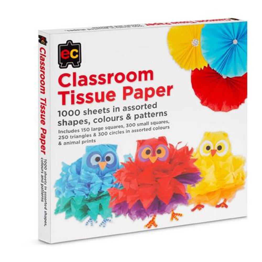 Classrooom Tissue Paper 1000/Box (Assorted)  |  Skincare Grooming Skincare