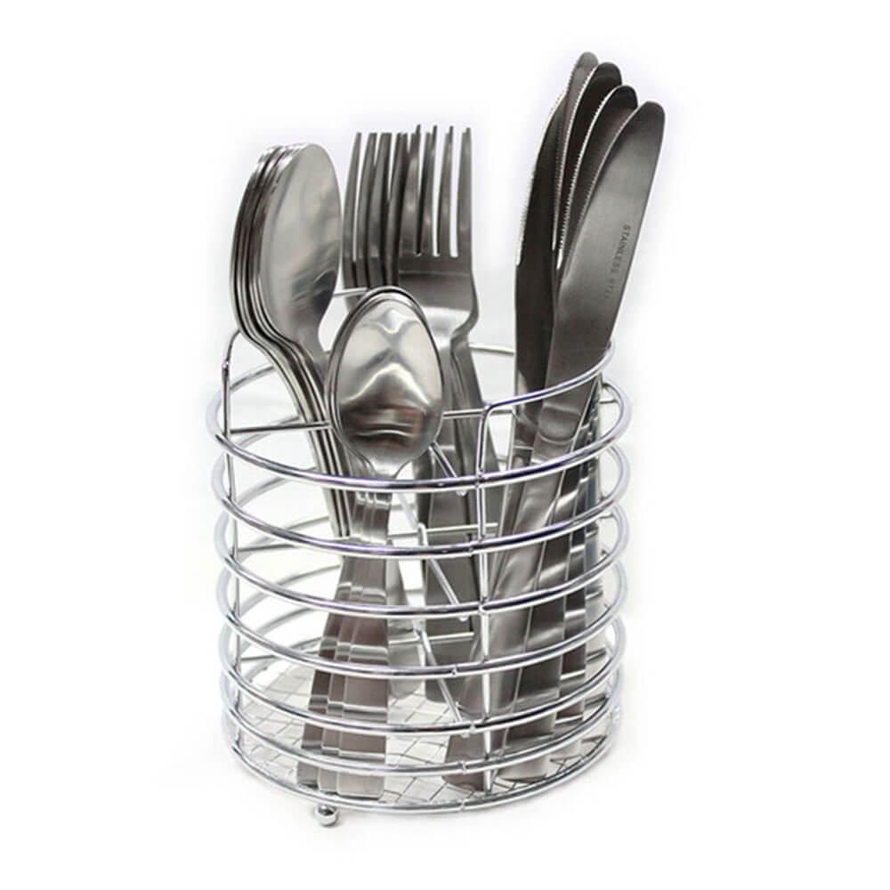 Cutlery With Chrome Wire Caddy (24/Set)  |  Shaving & Grooming Grooming Shaving & Grooming