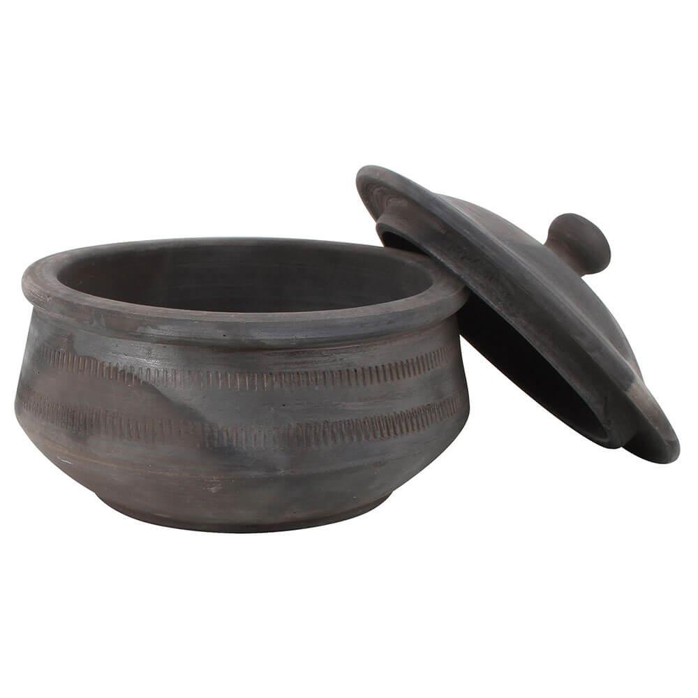 Darma Charcoal Terracotta Display Pot With Lid (20X20X15Cm)  |  Gardening Gardening Gardening