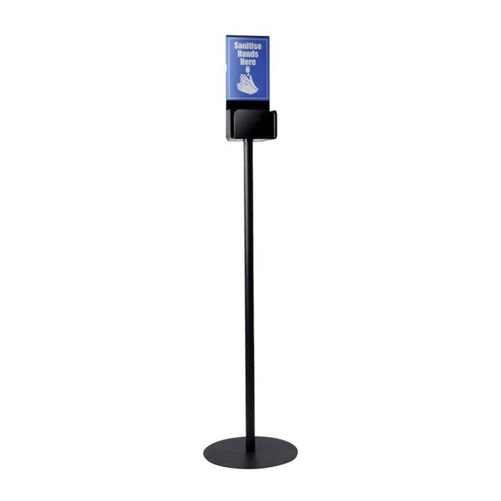 Deflect-O A4 Single Stand Hand Sanitiser Station (Black)  |  Skincare Grooming Skincare