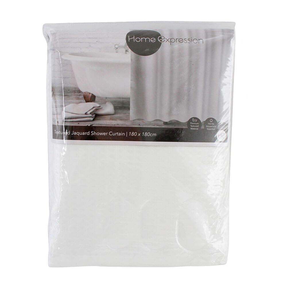 Diamond Dobby Luxury Fabric Shower Curtain (White)  |  Shaving & Grooming Grooming Shaving & Grooming