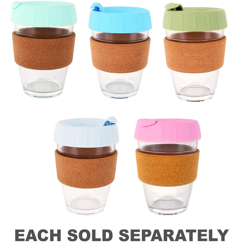 Double Walled Glass Cup W/ Silicon Lid 340Ml  |  Drinking & Bar Drinking & Bar Drinking & Bar