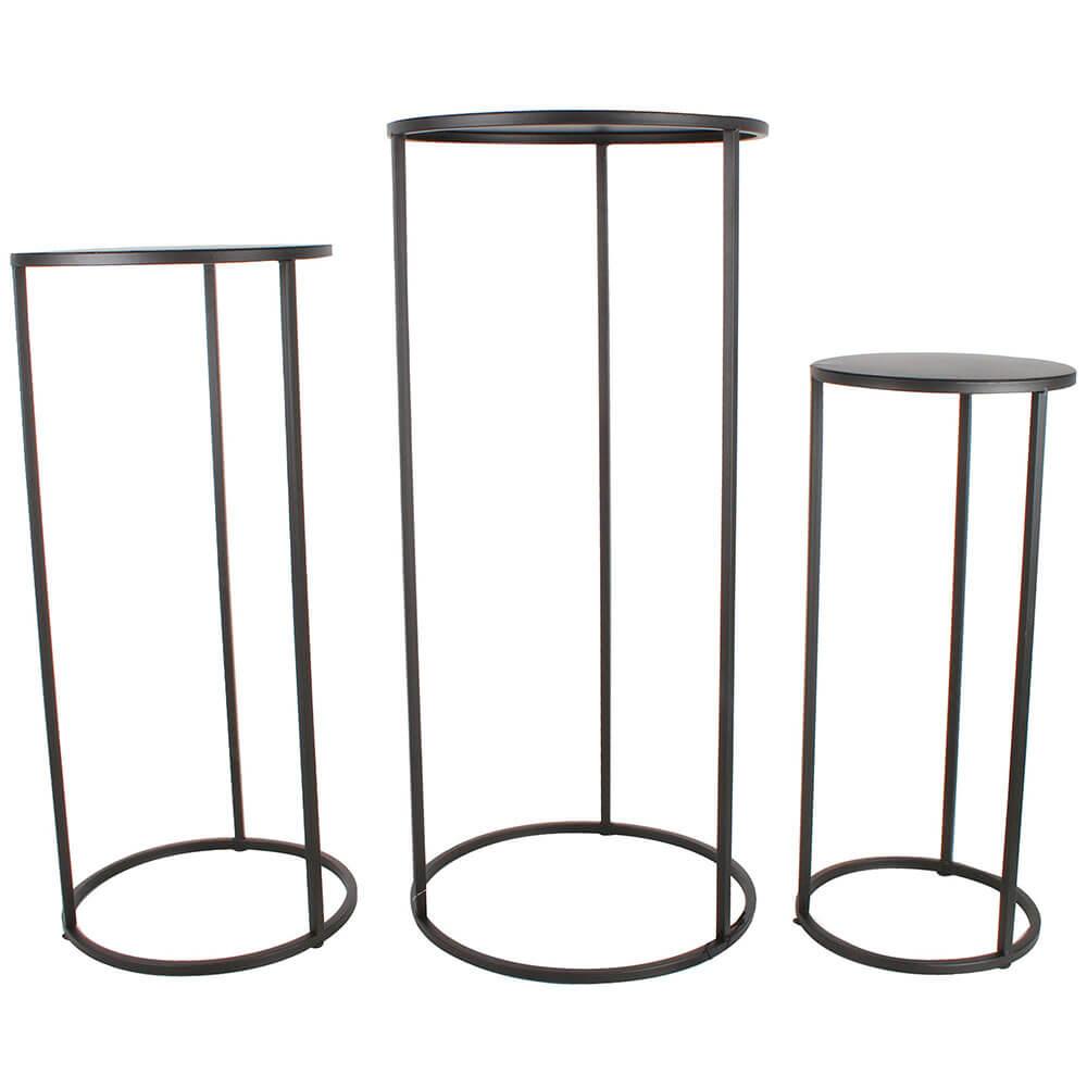 Ekon Plant Stands Matte Black Set Of 3 (70X32X32Cm)  |  Gardening Gardening Gardening