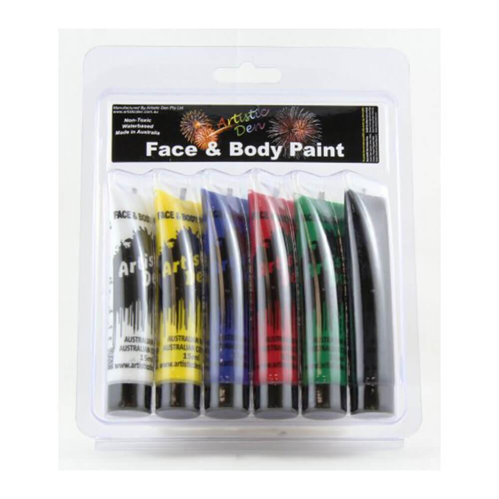 Face & Body Paint Starter Kit With Brush (6X15Ml)  |  Other Accessories Accessories Other Accessories