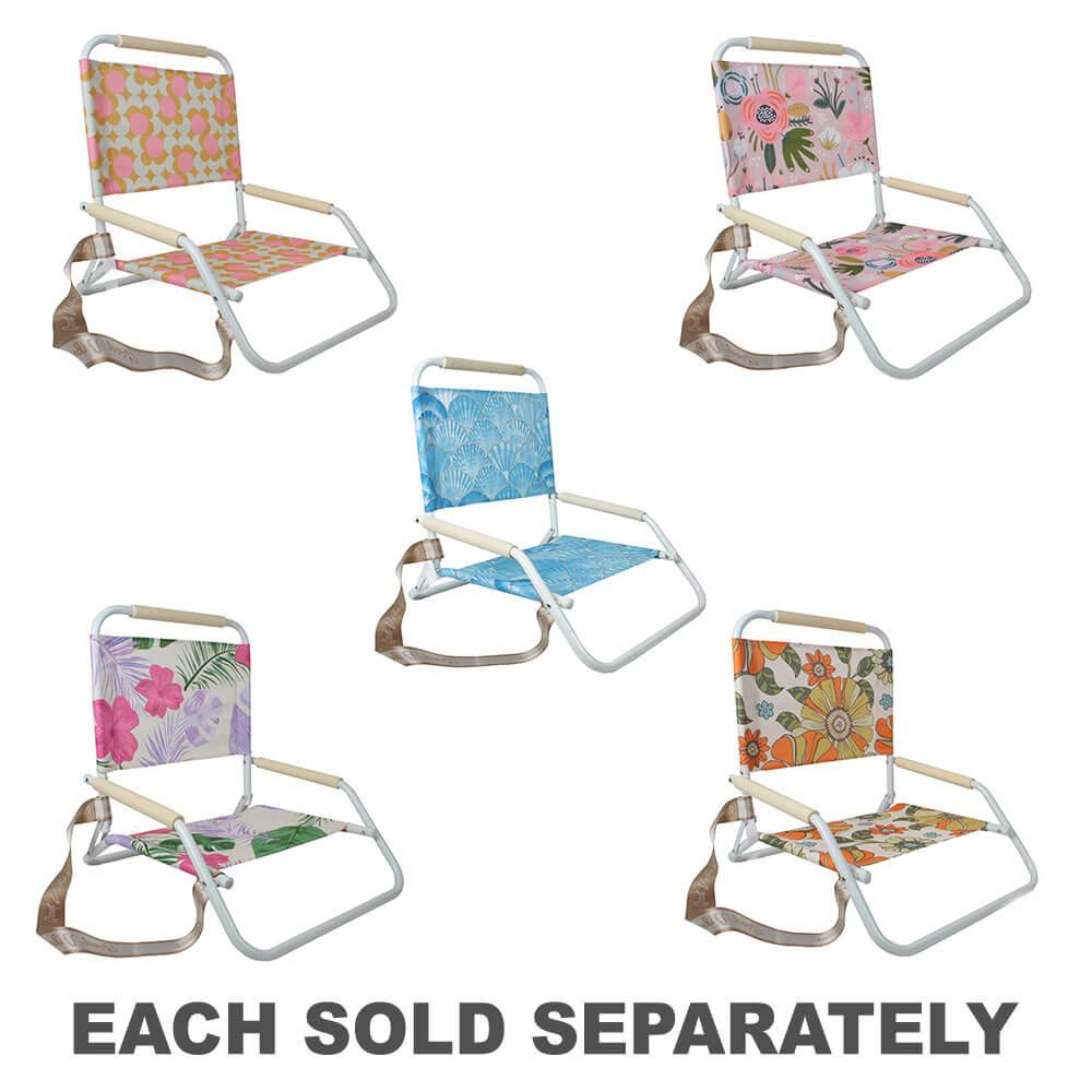 Foldable Beach Chair W/ White Frame (60X58X50Cm)  |  Swimming & Beach Outdoor Swimming & Beach