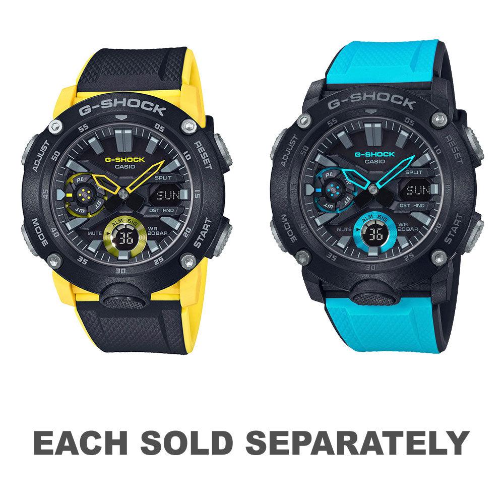 G-Shock Carbon Analogue Watch  |  Watches & Jewellery Accessories Black/Yellow