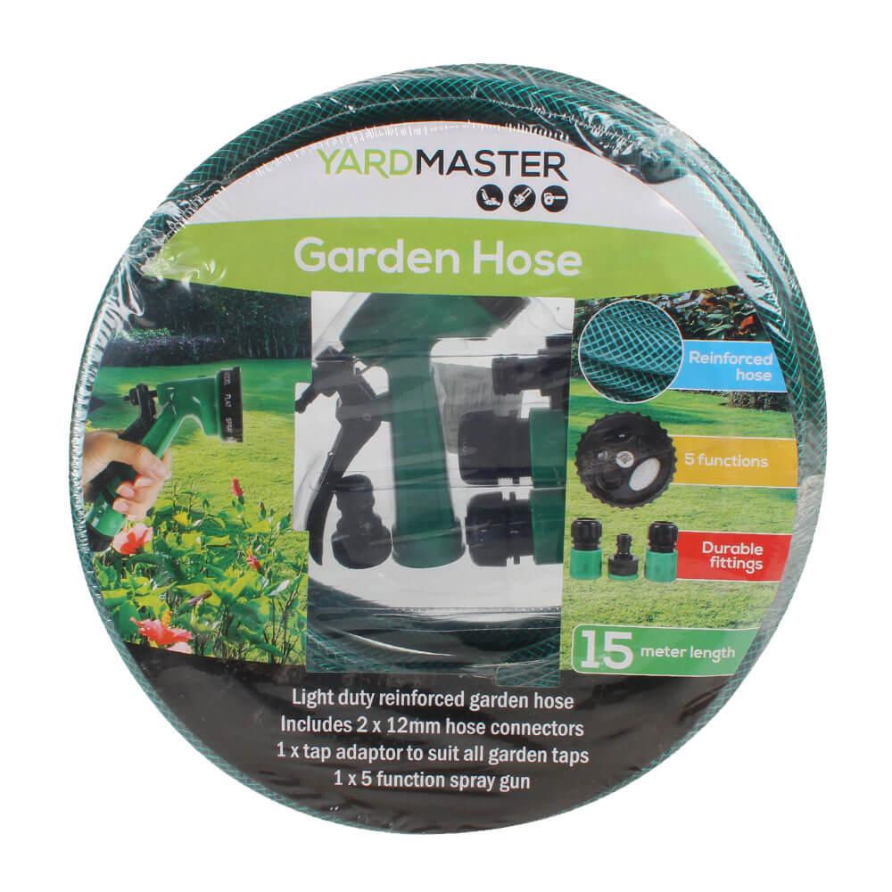 Garden Hose With 5 Head Spray Gun (15M)  |  Gardening Gardening Gardening