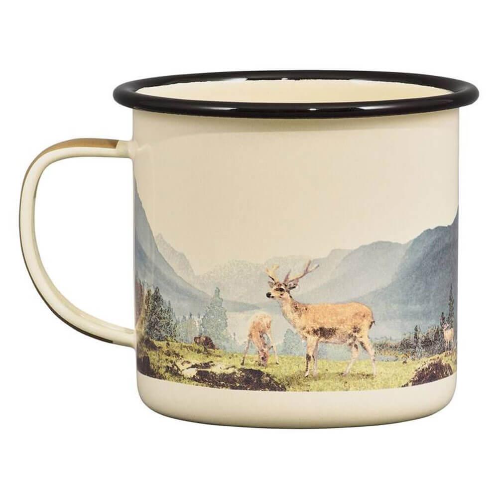 Gentlemen’s Hardware Great Outdoors Enamel Mug (Deer 500Ml)  |  Drinking & Bar Drinking & Bar Drinking & Bar