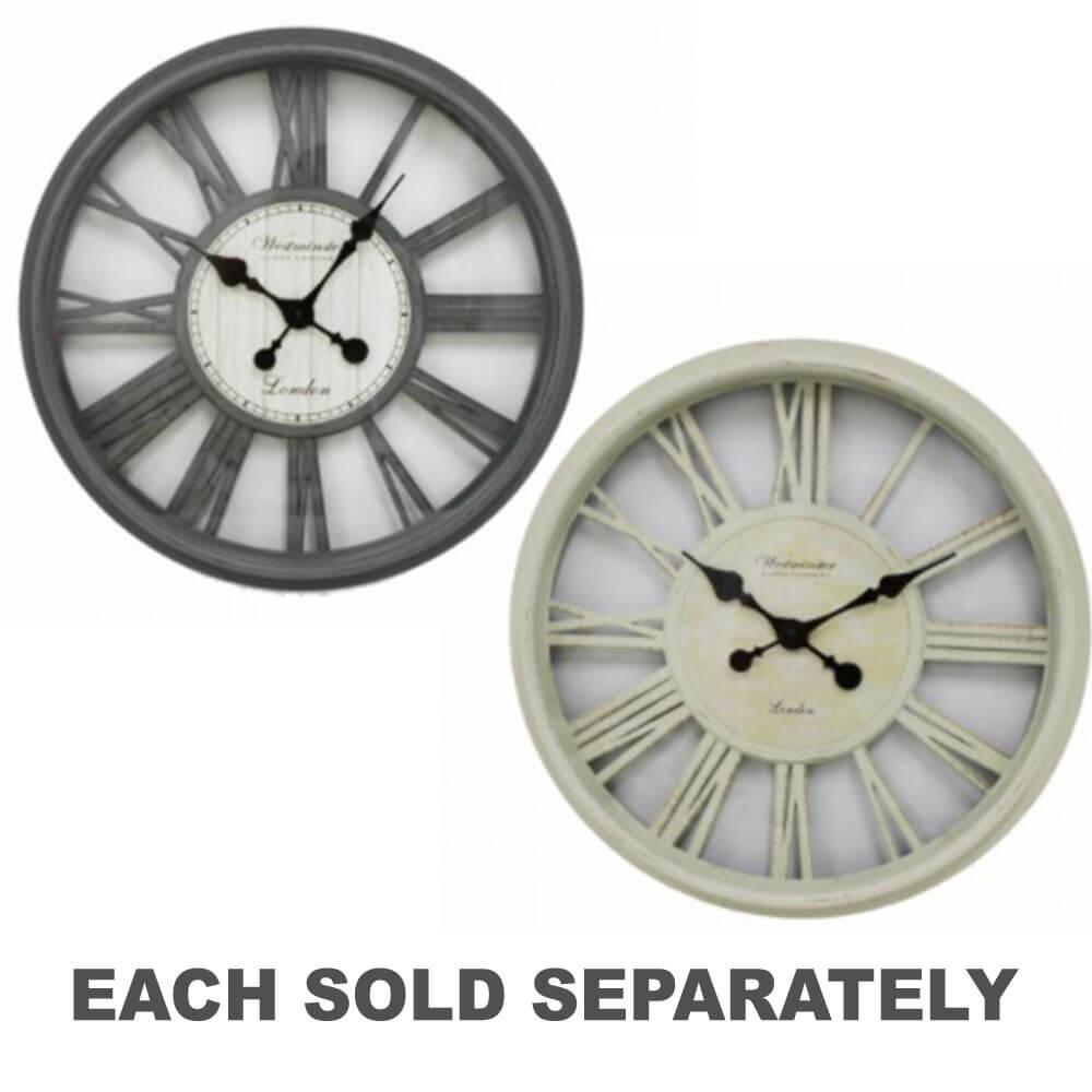 Hammersmith Wall Clock (52X52X6Cm)  |  Wall & Alarm Clocks Indoor Grey