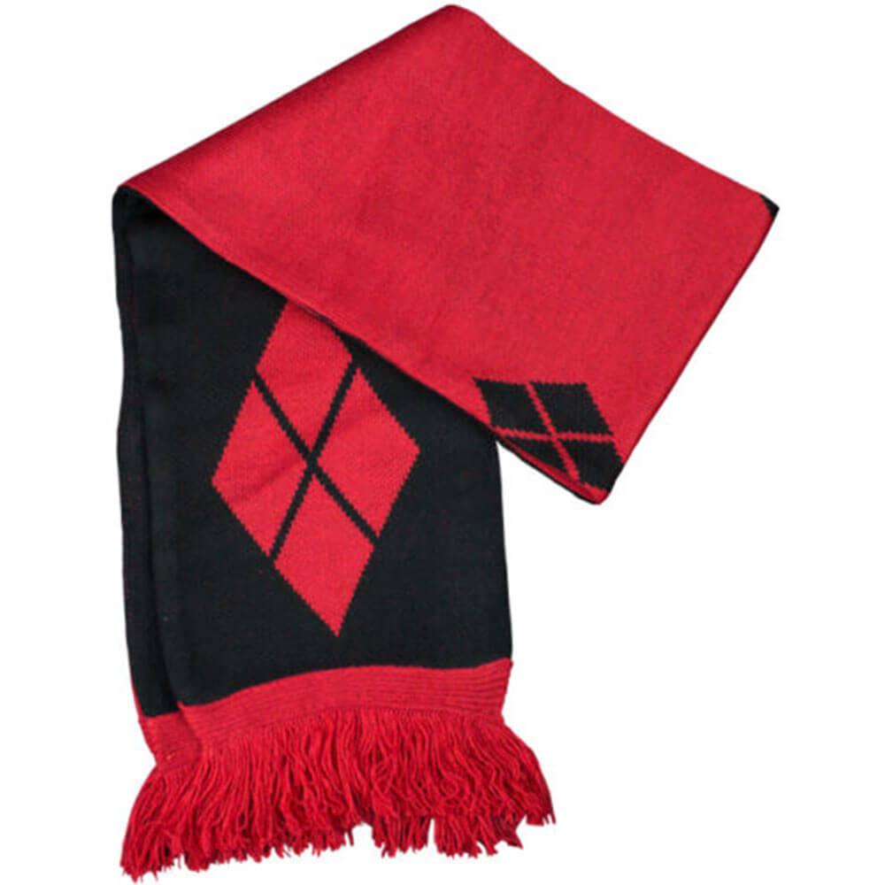 Harley Quinn Diamond Pattern Scarf  |  Hats, Scarves & Gloves Accessories Hats, Scarves & Gloves