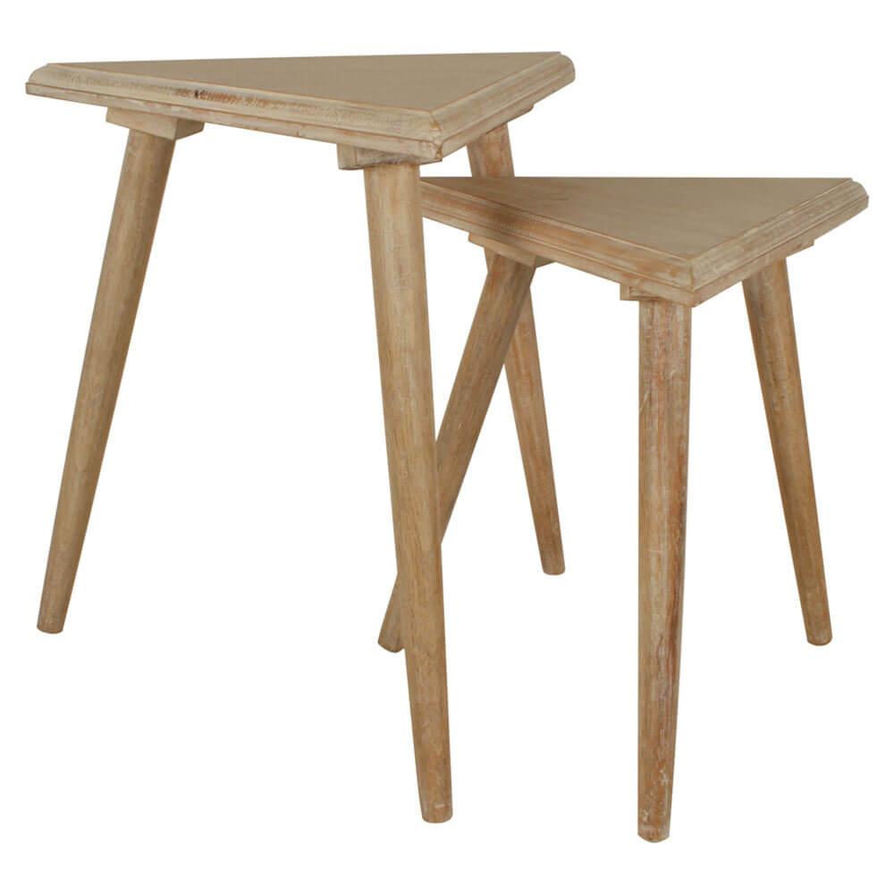 Harmony Mango Wood Stool Set Of 2 (Large 43X43X43Cm)  |  Swimming & Beach Outdoor Swimming & Beach