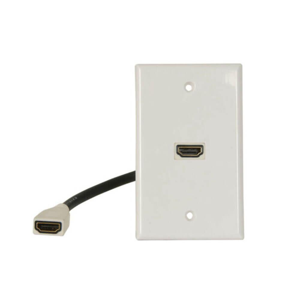 Hdmi 2.0 Wall Plate With Flylead (White)  |  Audio / Video & Home Theatre Audio / Video & Home Theatre Audio / Video & Home Theatre