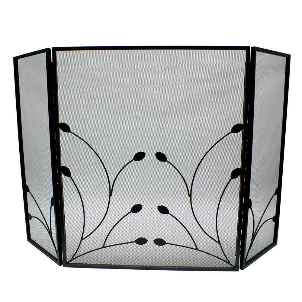 Heavy Duty 3 Fold Leaf Design Fire Screen (79Cm H)  |  Barbeques Barbeques Barbeques