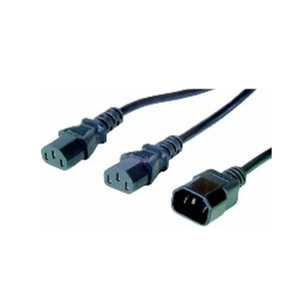 Iec Mains Plug To 2 Sockets (2M)  |  Chargers & Adapters Chargers & Adapters Chargers & Adapters