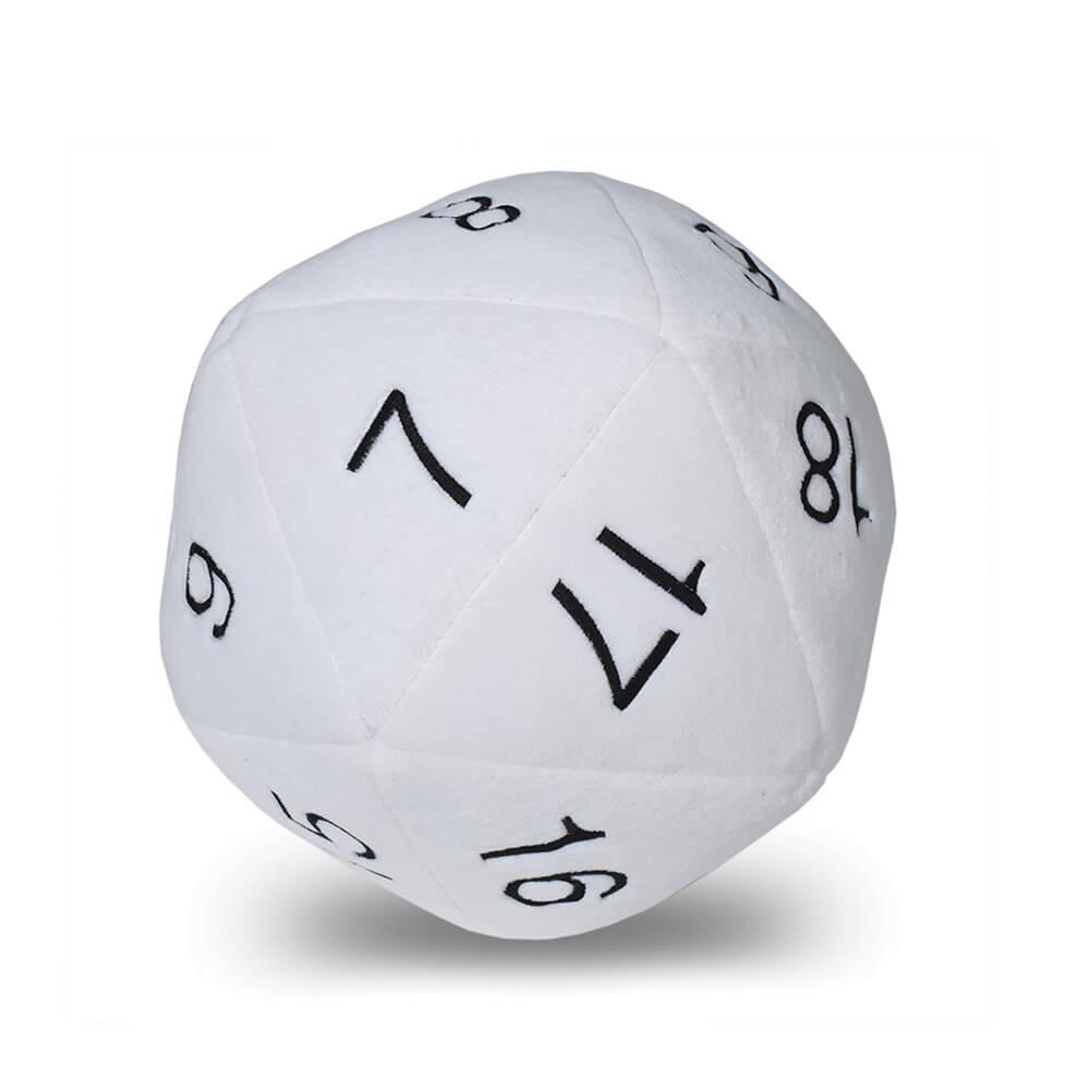 Jumbo D20 Dice Plush (White And Black)  |  Gaming & Gambling Gaming & Gambling Gaming & Gambling