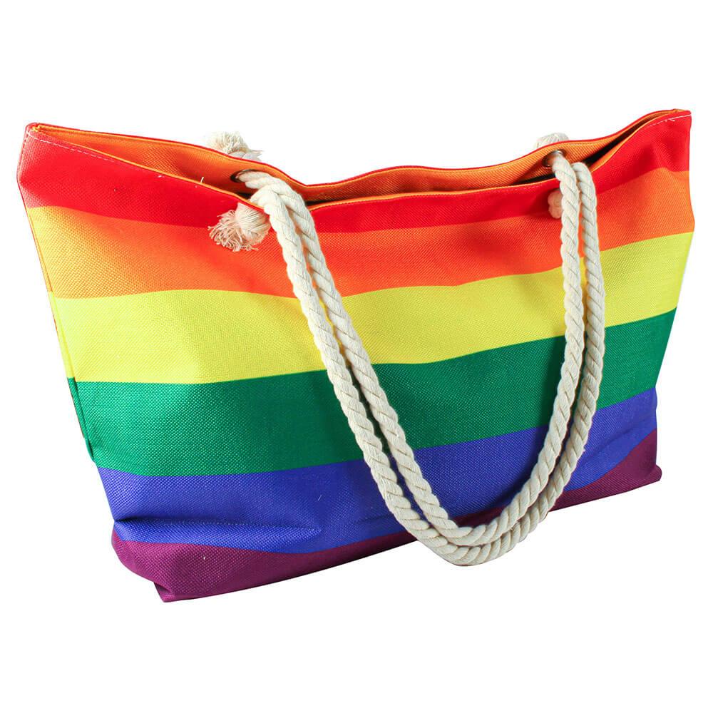 Jumbo Size Beach Bag With Inner Zip Rainbow (70X42X15Cm)  |  Wallets & Money Clips Accessories Wallets & Money Clips