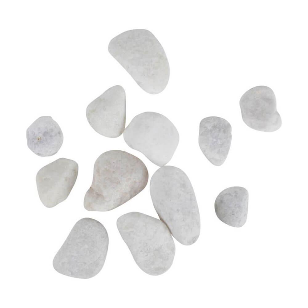 Lincoln Matte White Stones In Pvc Bag 5Kg (2 To 4Cm)  |  Gardening Gardening Gardening