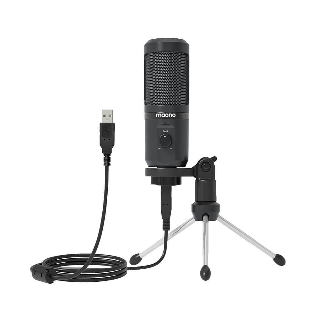 Maono Usb Gaming Microphone With Gain Control And Tripod  |  Music Indoor Music