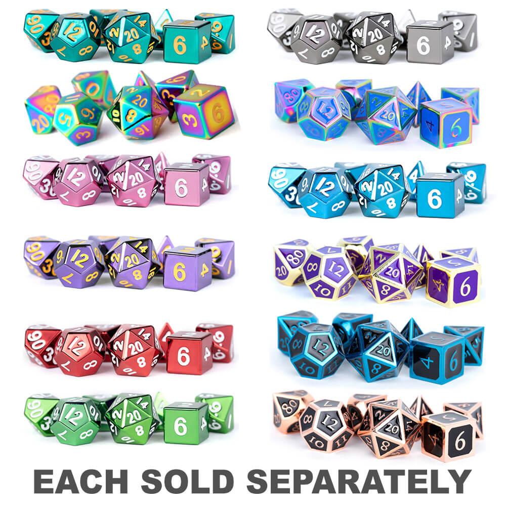 Mdg Metal Polyhedral Dice Set  |  Gaming & Gambling Gaming & Gambling Blue Painted