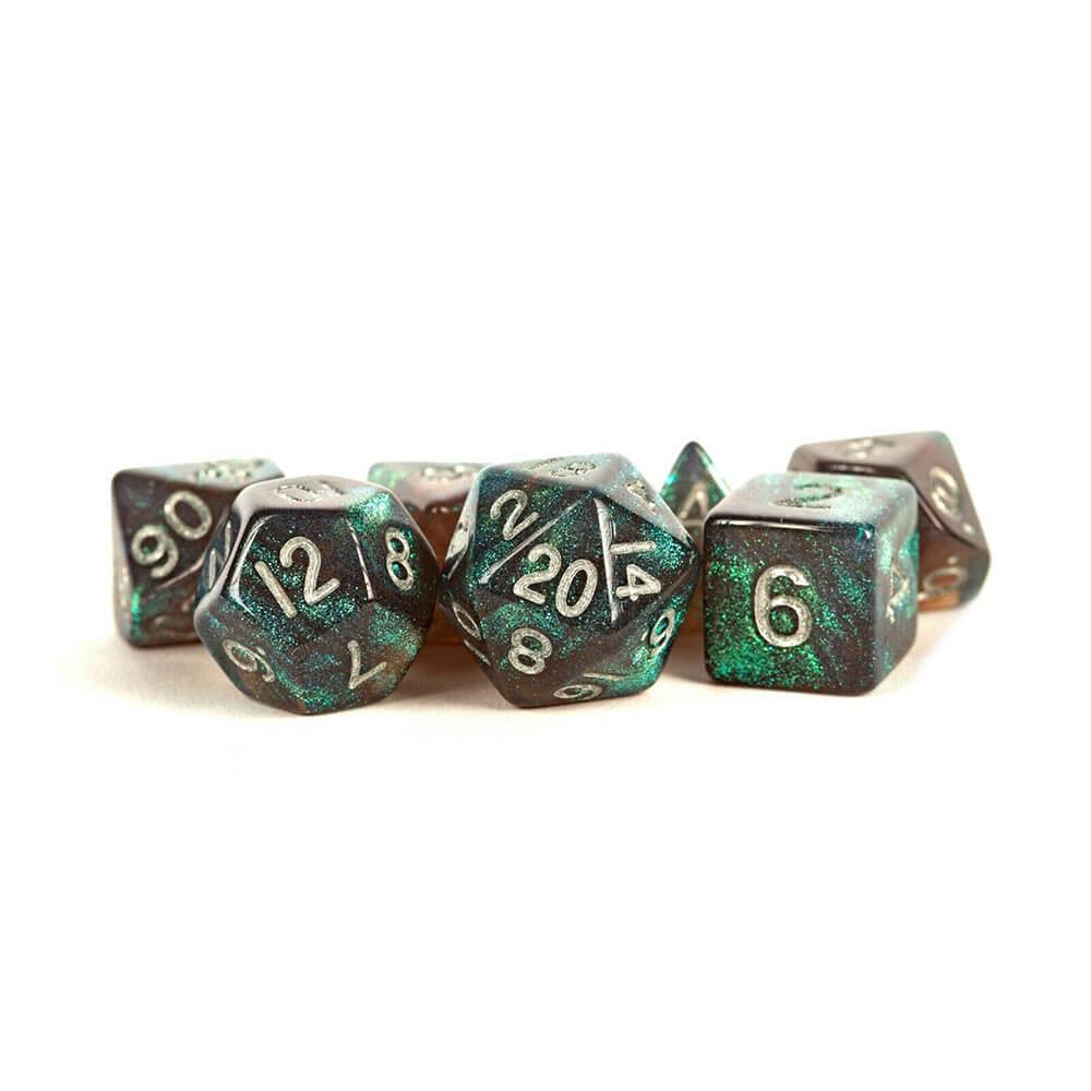 Mdg Poly Acrylic Dice Set 16Mm W/ Silver No. (Stardust Gray)  |  Gaming & Gambling Gaming & Gambling Gaming & Gambling