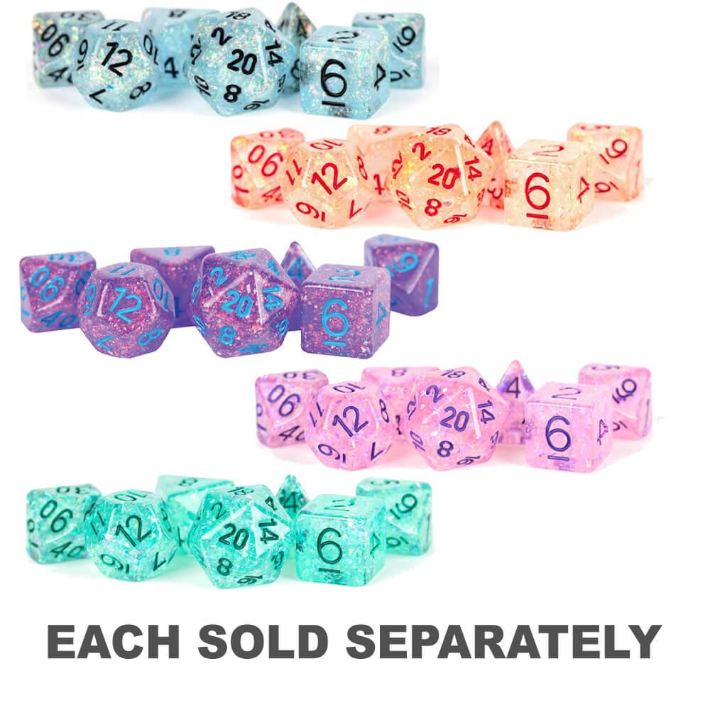 Mdg Resin Flash Dice Set 16Mm Polyhedral  |  Gaming & Gambling Gaming & Gambling Blue