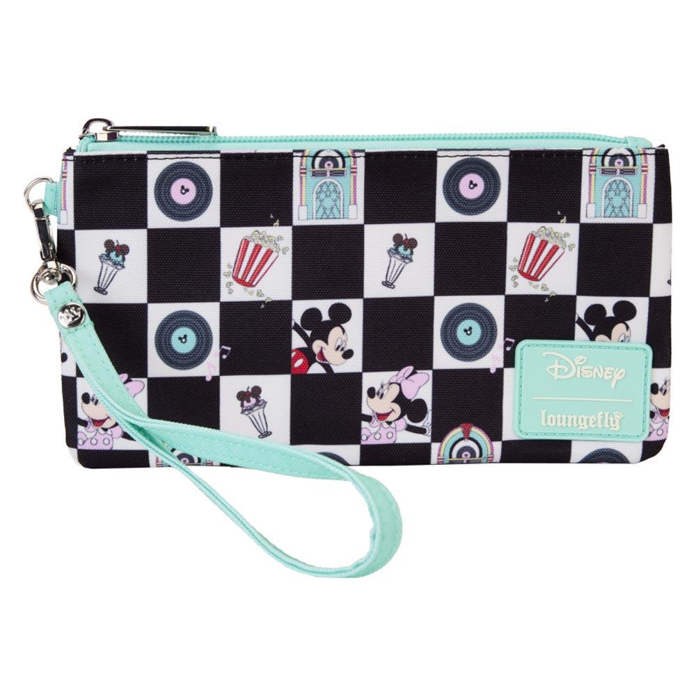 Mickey & Minnie Date Diner Aop Nylon Wristlet  |  Wallets & Money Clips Accessories Wallets & Money Clips