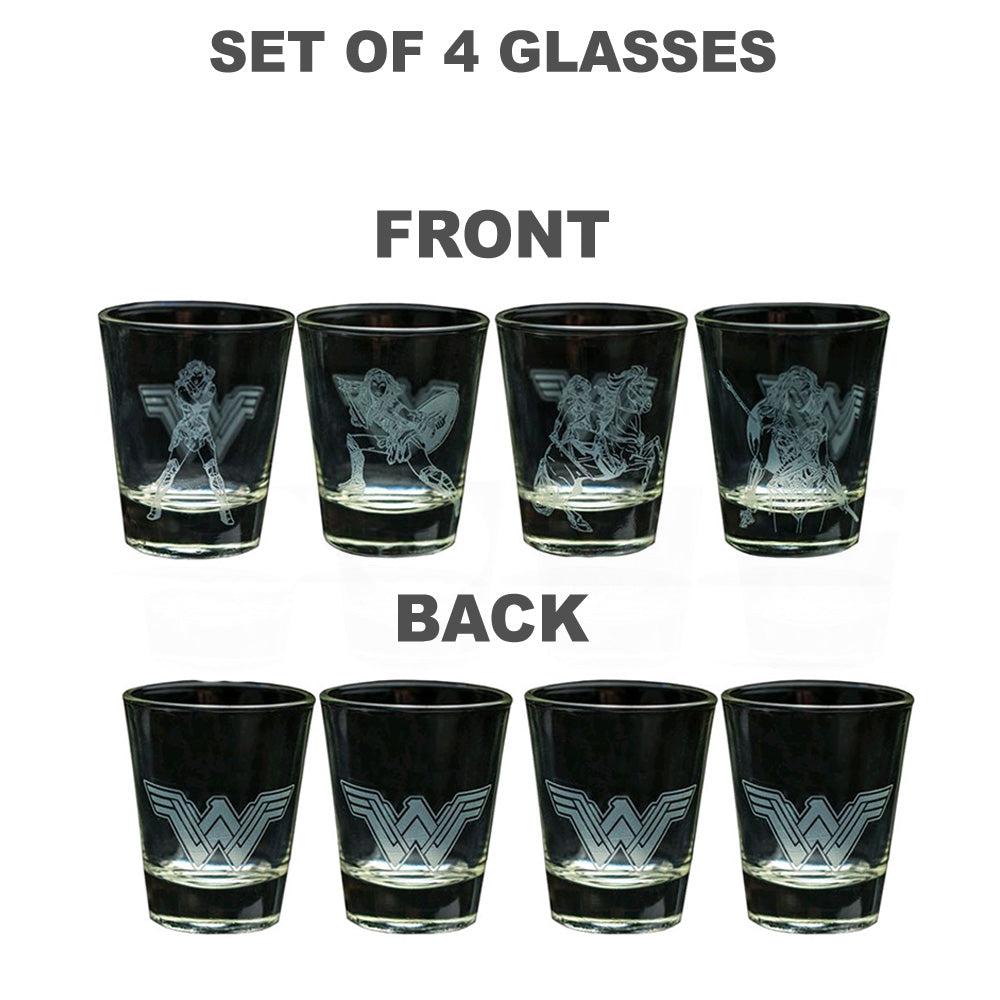 Movie Frosted Designs Shot Glass Set  |  Drinking & Bar Drinking & Bar Drinking & Bar