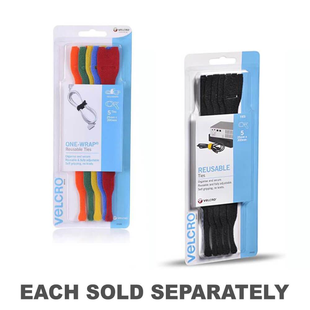 One-Wrap Reusable Ties 25X200Mm (5Pk)  |  Diy Diy Assorted