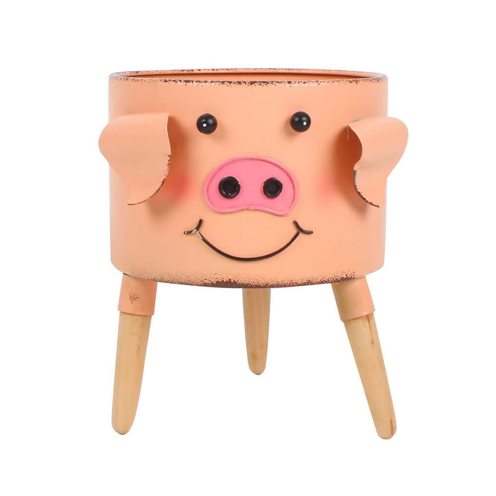 Piggy Metal Planter Stand (16.5X16.5X19.5Cm)  |  Gardening Gardening Gardening