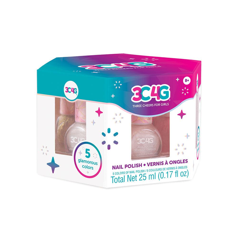 Pink And Gold Hexagon Nail Polish (Pack Of 5)  |  Shaving & Grooming Grooming Shaving & Grooming