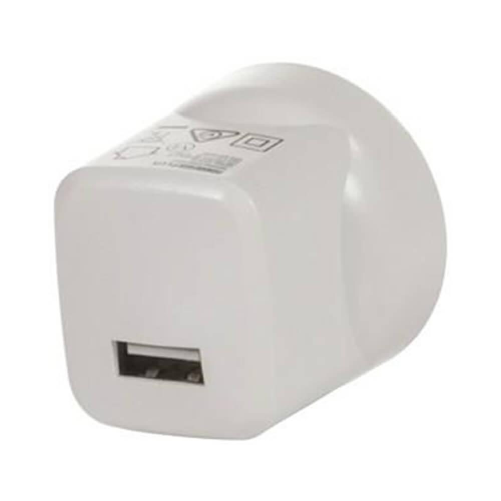 Plus Mains Usb Mini Adaptor 5Vdc 2.1A (White)  |  Chargers & Adapters Chargers & Adapters Chargers & Adapters