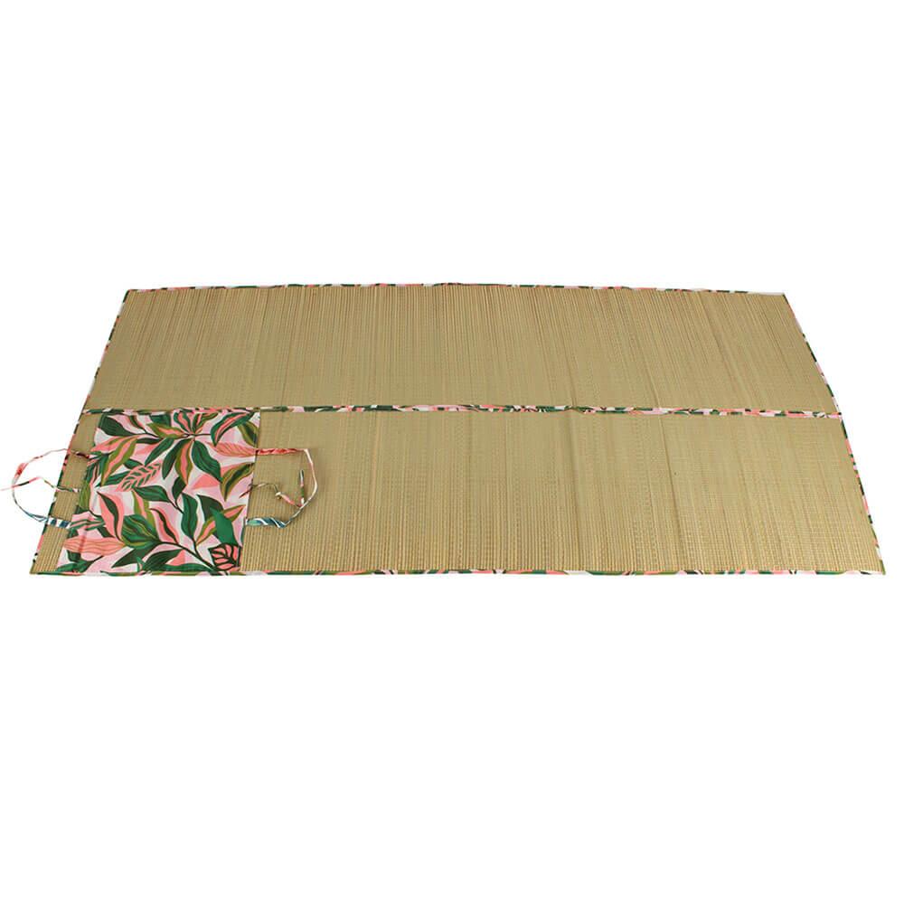 Printed Straw Beach Mat Blush Palm (180X70Cm)  |  Swimming & Beach Outdoor Swimming & Beach