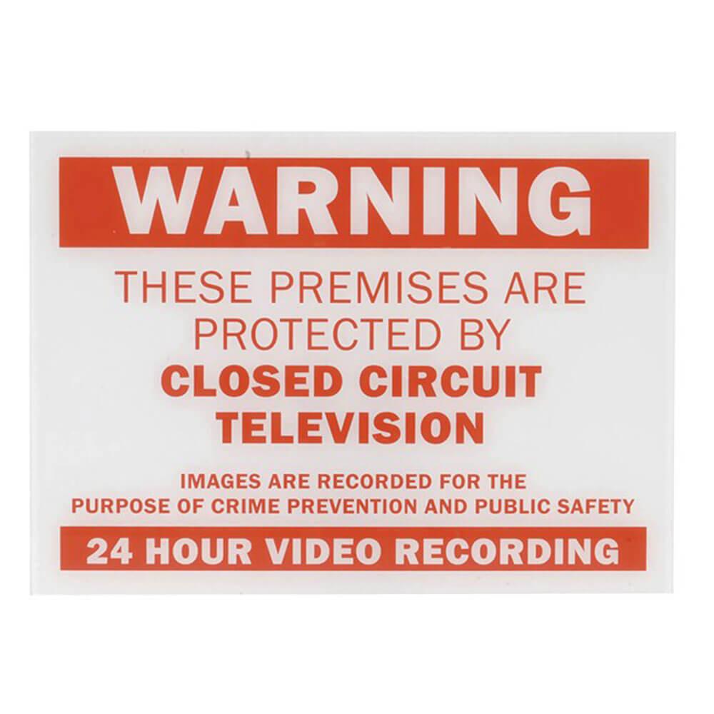 Red Cctv Warning Sign (210X297X1.5)  |  Novelty Signs Indoor Novelty Signs