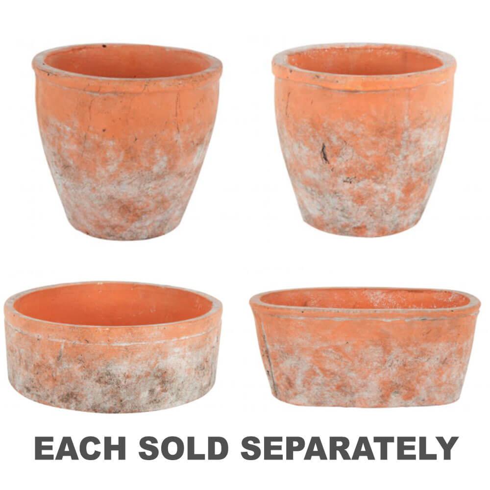 Sersi Antiqued Face Concrete Pot Terracotta  |  Gardening Gardening Gardening