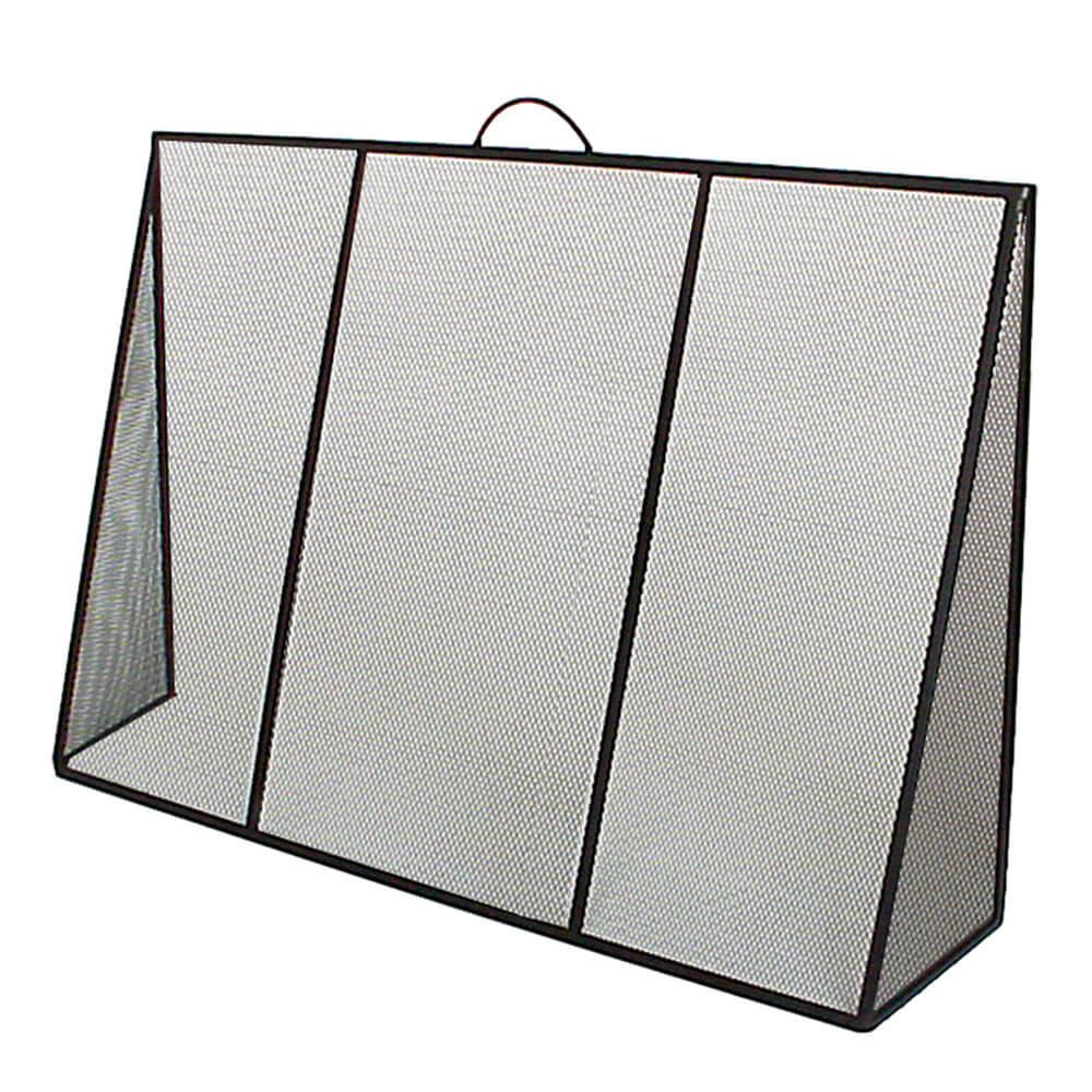 Sloping Fixed Wing Steel Mesh Fire Screen (65Cm H)  |  Barbeques Barbeques Barbeques